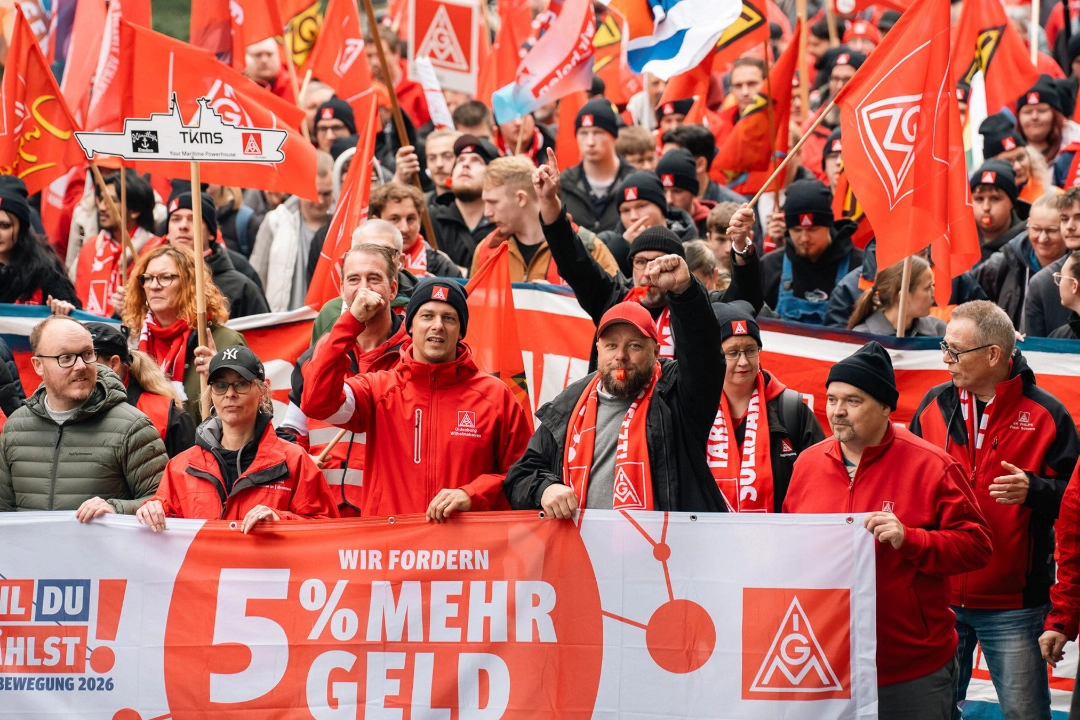 Aktion zur zweiten Tarifverhandlung für die Metall- und Elektroindustrie in Oldenburg<br/>
