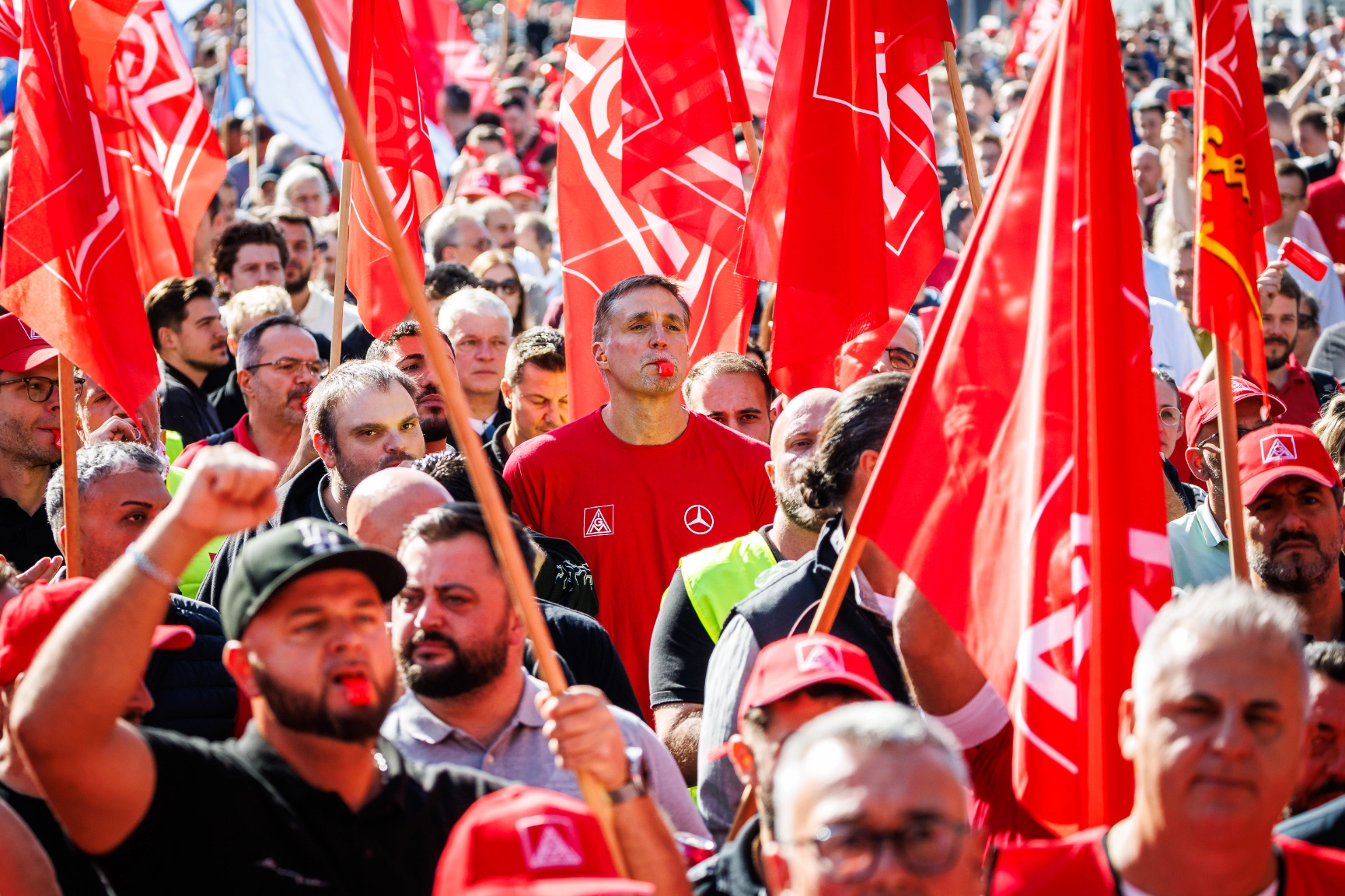 Kundgebung am Mercedes-Benz Standort Sindelfingen