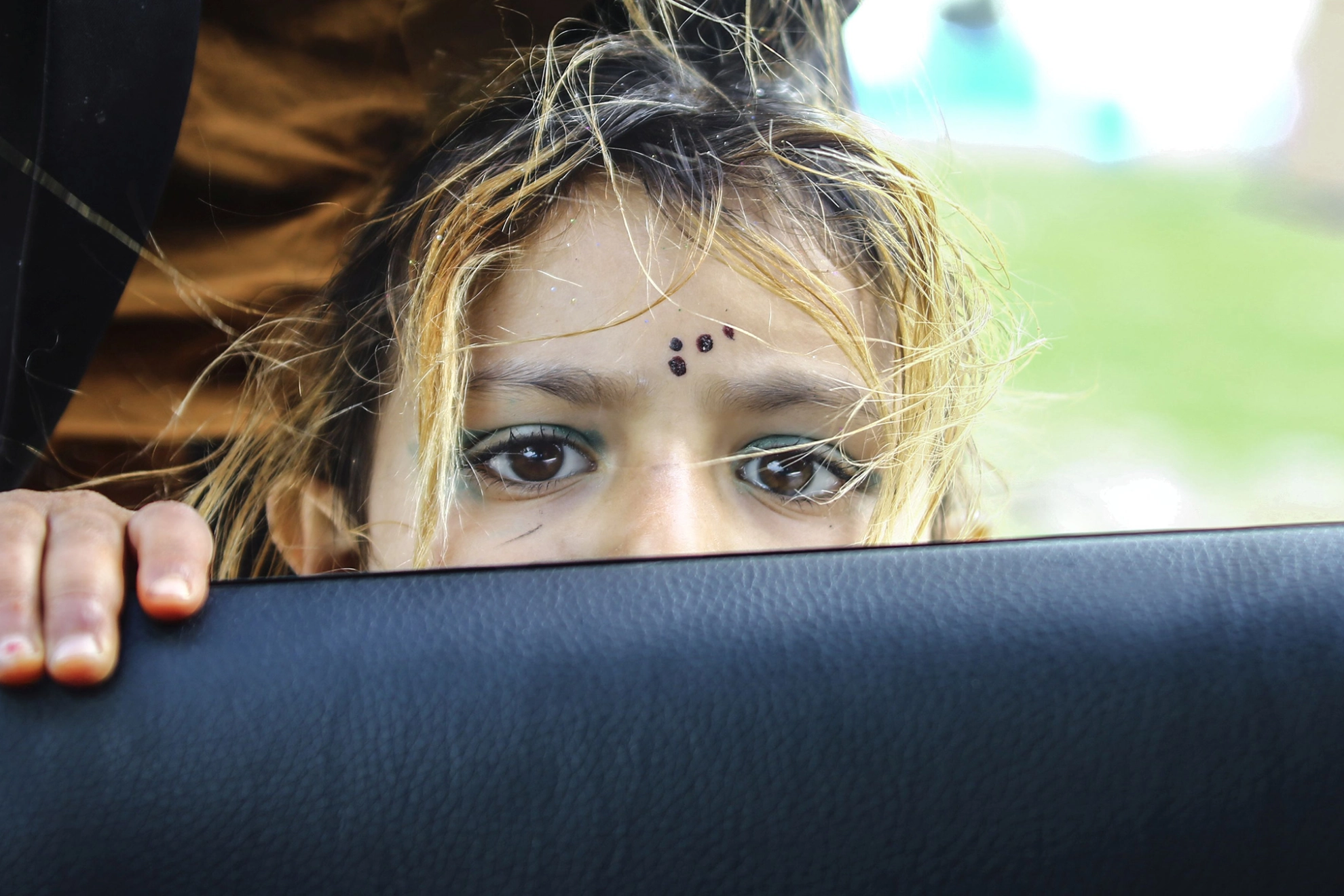 Kleines Mädchen in Flüchtlingslager
