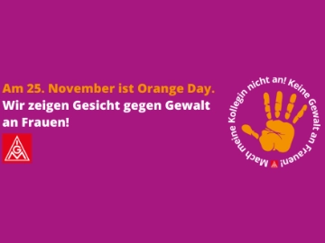 Am 25. November setzen sich die IG Metall Stuttgart und Unternehmen gegen Gewalt an Frauen ein 