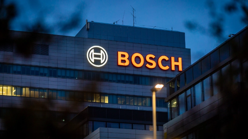 Halloween-Protest bei Bosch in Schwieberdingen