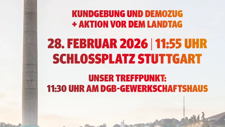 Sharepic zum 28.02.26 in Stuttgart