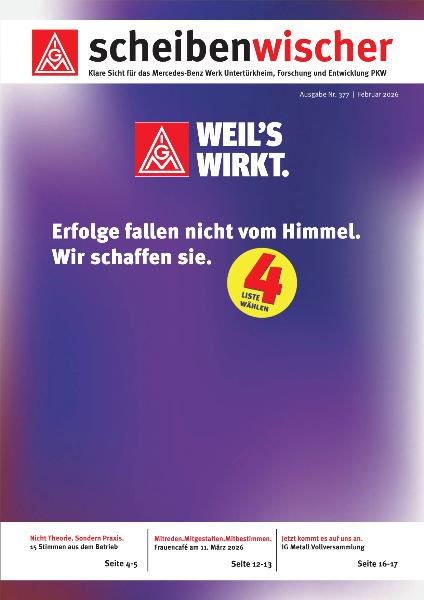 Scheibenwischer Ausgabe 377 (Februar 2026)