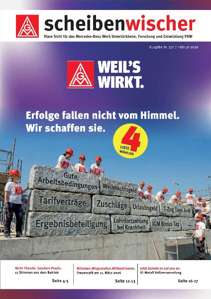 Scheibenwischer Ausgabe 377 (Februar 2026)