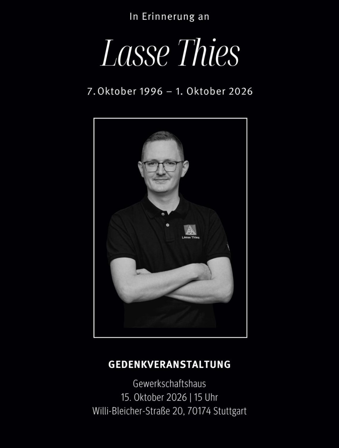 Trauer Lasse Thies